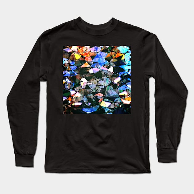 Abstract Stained Glass Long Sleeve T-Shirt by perkinsdesigns